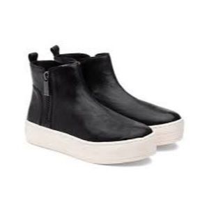 J. Slides Hisle Leather Platform Sneaker
